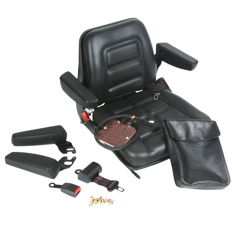 BF1-1 Slitesterk ergonomisk sertifisert gaffeltrucksete for forbrenningsgaffeltrucker med svart vinyl