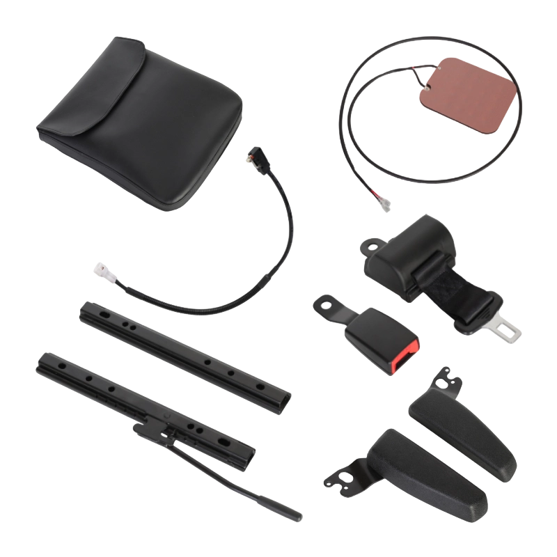 BF1-2 Kostnadseffektiv svart vinyl sammenleggbar ryggstøtte gaffeltrucksete for lagerbilflåter